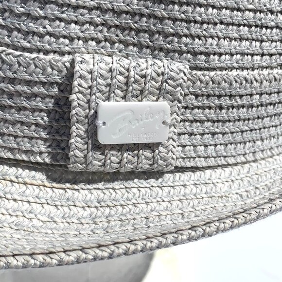 Bailey of Hollywood “Billy” Braided Trilby Fedora, Light Grey Large - Picture 8 of 9